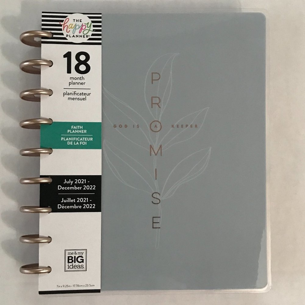 The Happy Planner Classic "God is a Promise Keeper" 18 month Faith Planner